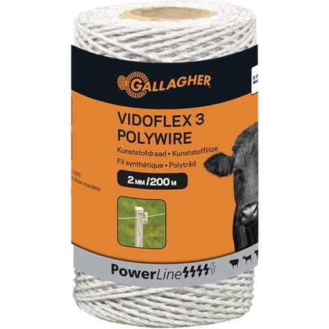 Gallagher Vidoflex 3 PowerLine wit 200m - 010554 010554