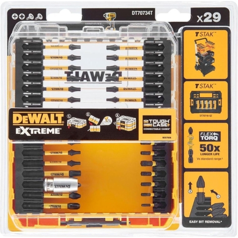 DeWalt Accessoires DT70734T-QZ | 29-delig FlexTorq schroevendraaier bitset - DT70734T-QZ