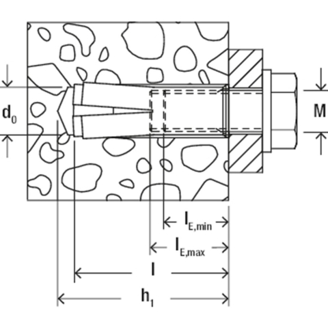 Fischer Inslaganker EA II M12x25 elektrolytisch verzinkt staal - 532233 - 25 stuk(s) - 532233