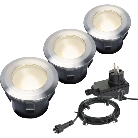 Garden lights larch set inbouwspot 12 v 30 lm 1 w 3000 k - Velleman