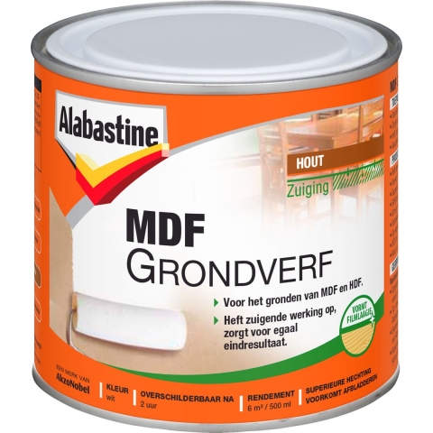 Mdf 2 in 1 grondverf 500 ml - Alabastine