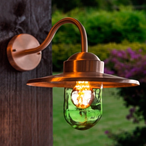 240v muurlamp dolce retro koper - Ks verlichting