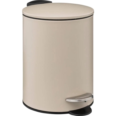 5Five kleine pedaalemmer - metaal - beige - 3L - 16 x 25 cm