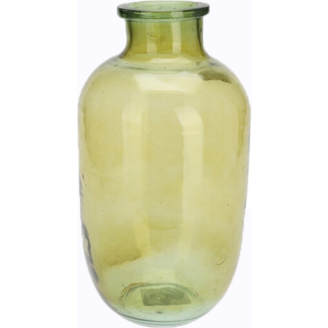 H&S Collection Bloemenvaas San Remo - groen transparant - D18 x H35 cm