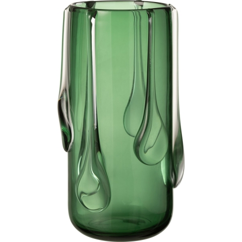 J-Line Vaas Drippy Glas Groen Large