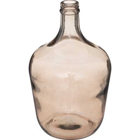 Atmosphera vaas Fles - grijs transparant - glas - H30 x D18 cm