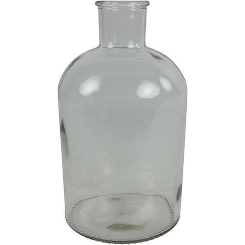 Countryfield Vaas - transparant - glas apotheker fles - D17xH31cm