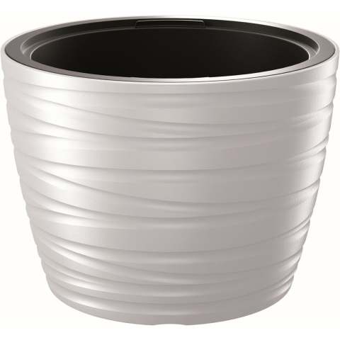 Plantenpot/bloempot Amazing - buiten/binnen - kunststof - wit - D47 x H52 cm -