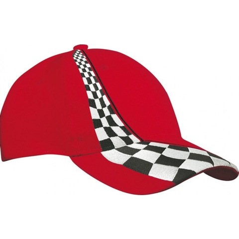 4x Racing baseballcaps rood -