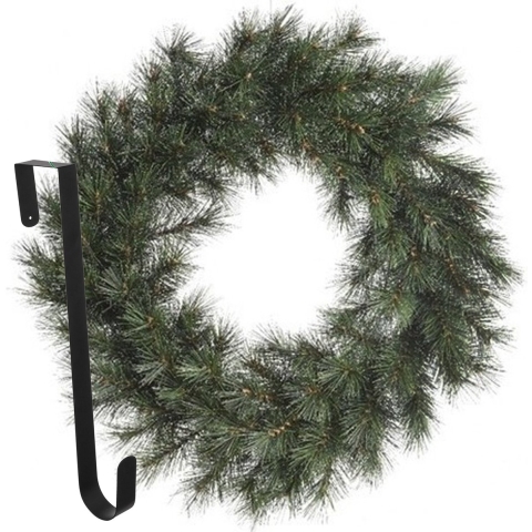 Kerstkrans 60 cm - groen - met hanger/ophanghaak - kerstversiering -
