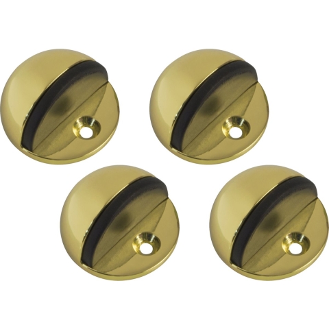 AMIG Deurstopper/deurbuffer - 4x - D45mm - inclusief schroeven - goud -