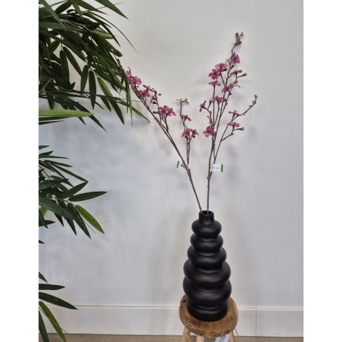 Kunstbloem bloesem Glamour - 2x - 96 cm - bordeaux rood - Kunst zijdebloemen -