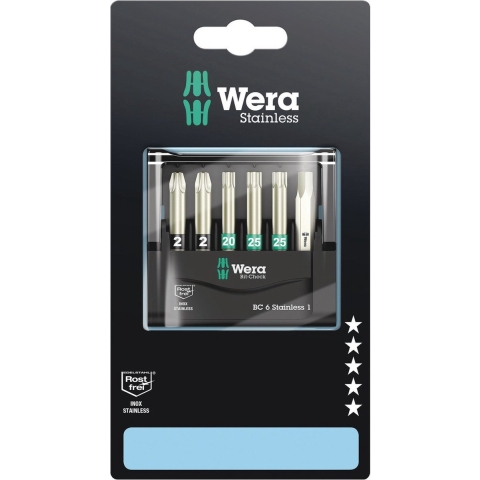 Wera Bit-Check 6 Stainless 1 SB, 6 -delig - 1 stuk(s) - 05073634001
