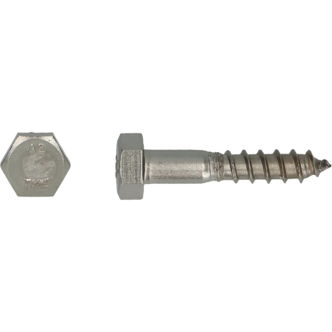 pgb-Europe PGB-FASTENERS | Houtdraadbout DIN 571 Ø 10,0x100 A2 | 50 st 000571A00010001003