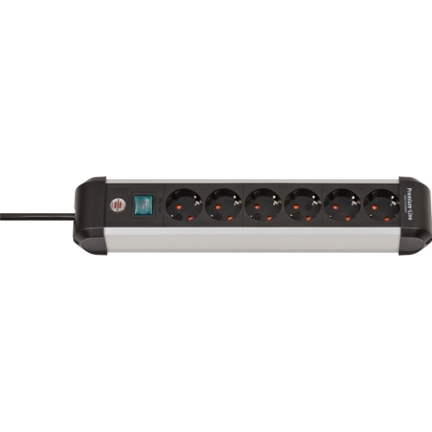 Brennenstuhl Premium-Alu-Line Stekkerdoos Met Schakelaar 6-Voudig 3M H05Vv-F 3G1,5 - 1391030600