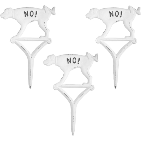 Esschert Design hondenbordje niet plassen - gietijzer - 3x1.3x32cm -