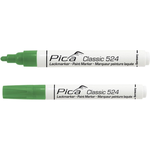 Pica 524/36 Lakmarker | 2-4mm | Ronde tip | Groen | 10 stuks - PI52436