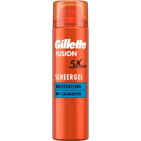 6x Gillette Moisturizing Scheergel Fusion 5 ProGlide 200 ml