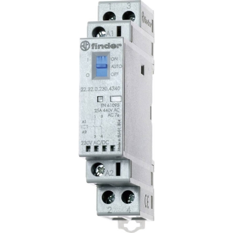 Finder 22.32.0.230.1520 Contactor 1x NO, 1x NC 230 V/DC, 230 V/AC 25 A 1 stuk(s)