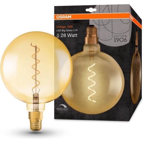 OSRAM 4058075269729 LED-lamp Energielabel G (A - G) E27 Globe 4 W = 28 W Warmwit (Ø x l) 200.0 mm x 283.0 mm 1 stuk(s)