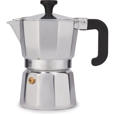 La Cafetière - Espresso Maker, 3 Kopjes, Aluminium, Zilver - La Cafeti