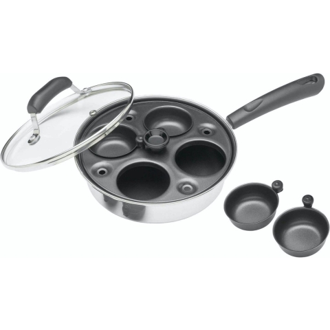 Ei pocheerder | pocheerpan, 4 cup - Kitchen Craft