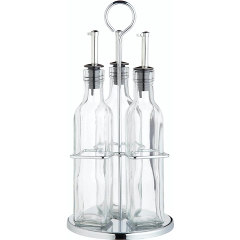 KitchenCraft - Olie -en Azijn Set, 3 Stuks, 0.27 L, Glas - KitchenCraf