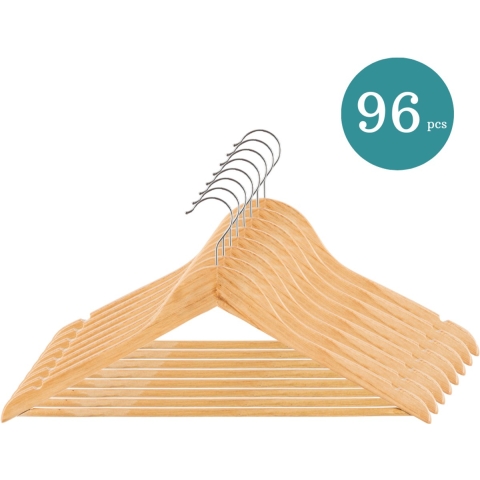 Nordix Kledinghangers Set 96 stuks Hout Kleerhangers