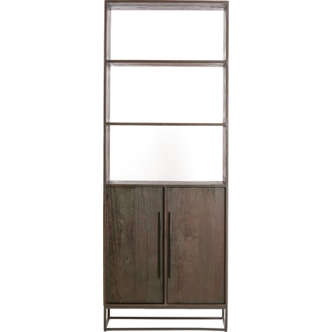 Light&living Kast half open 75x40x200 cm LILIAN hout donker bruin