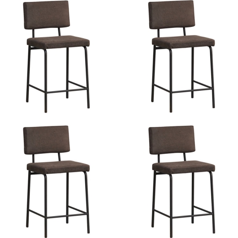 Bronx71 Industriële barkruk Espen antraciet eco-leer 64-77 cm -