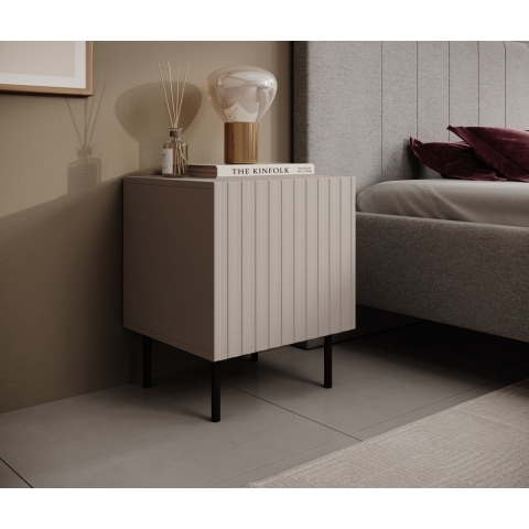 Meubella Nachtkastje Alex - Beige - 45 cm - Set van 2