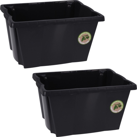 4x Stuks Opberg boxen/dozen - kunststof - 20 liter - 42 x 33 x 23 cm -