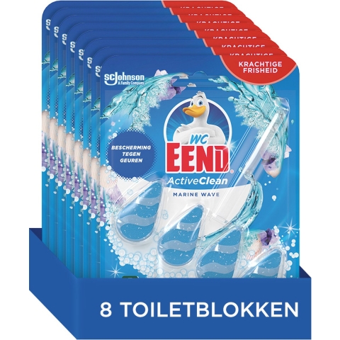 8x WC Eend Toiletblok Active Clean Marine 38 gr