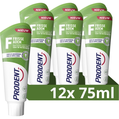 12x Prodent Tandpasta Frisse Adem 75 ml