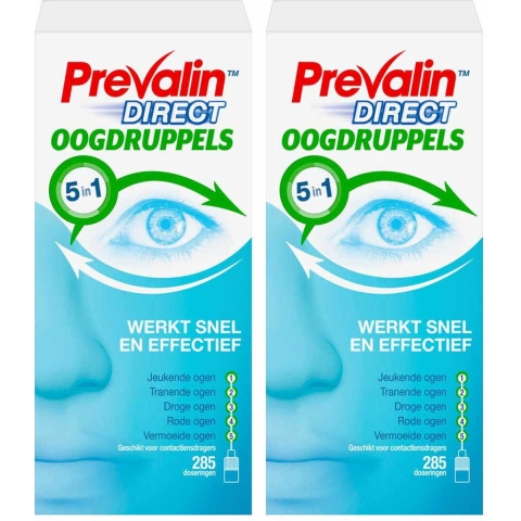 2x Prevalin 5-in-1 Direct Oogdruppels 10 ml