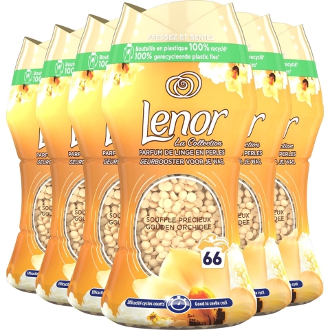 6x Lenor In-Wash Geurbooster Gouden Orchidee 11 Wasbeurten 154 gr