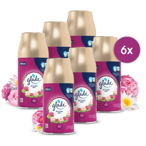 6x Glade Automatic Spray Navulling Relaxing Zen 269 ml