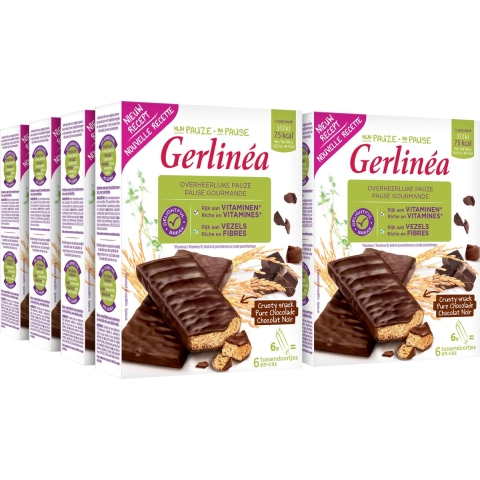 8x Gerlinea Crusty Snack Pure Chocolade 6 x 102 gr
