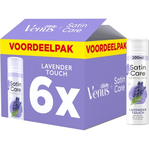 6x Gillette Venus Scheergel Satin Care Lavender Touch 200 ml