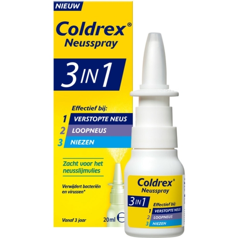3x Coldrex Neusspray 4 in 1 20 ml
