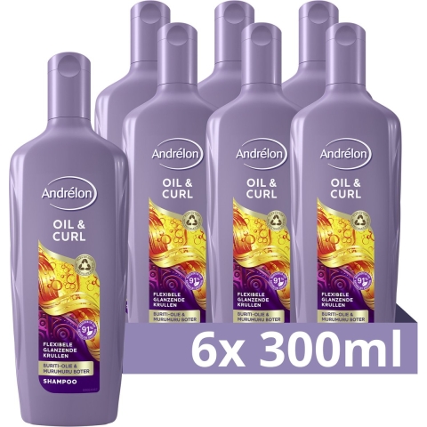 6x Andrelon Shampoo Oil&Curl 300 ml