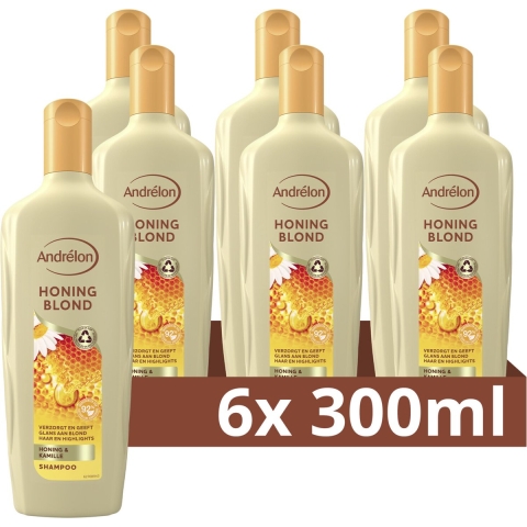 6x Andrelon Shampoo Honing Blond 300 ml