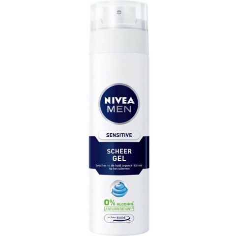 6x Nivea Men Scheergel Sensitive 200 ml