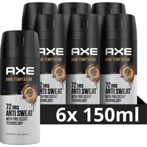 6x Axe Anti-Transpirant Spray Dark Temptation 150 ml