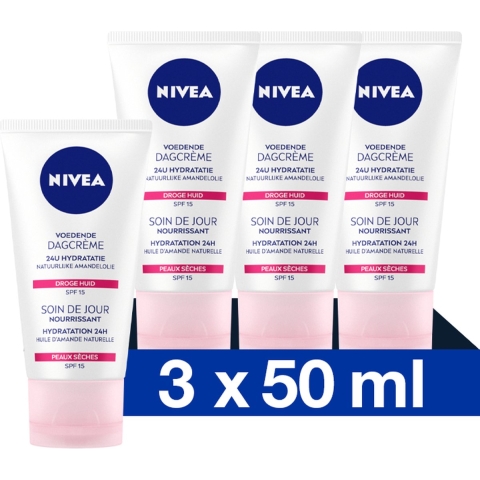 3x Nivea Dagcrème Voedend SPF 15 50 ml