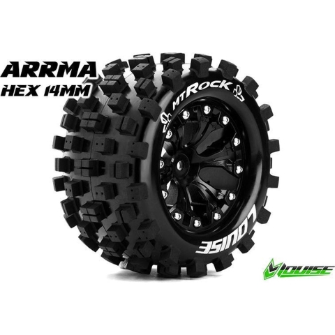 Louise MT-Rock Banden Set - 2.8" Velgen Chrome - Hex 14mm (electro 4x4: FR/RR)