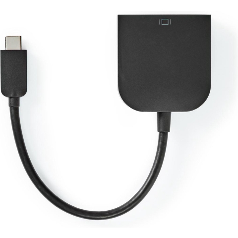 Nedis CCGP64552BK02 Usb-adapter Usb 3.2 Gen 1 Usb Type-c™ Male Dvi-d 24+1-pins Female 0.20 M Rond Vernikkeld Pvc Zwart Polybag