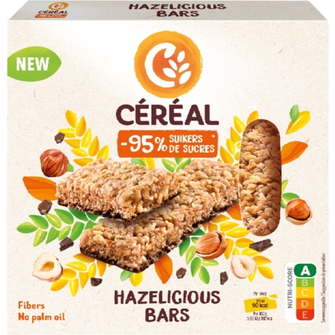 10x Céréal Hazelicious Bars 3 x 23 gr