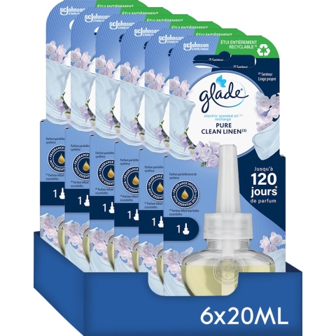 6x Glade Electric Scented Oil Navulling Pure Clean Linen