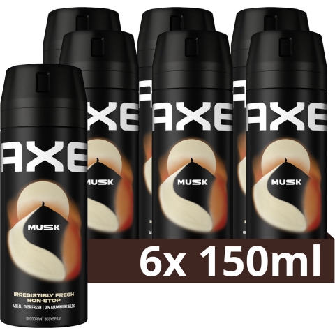 6x Axe Deodorant Bodyspray Musk 150 ml